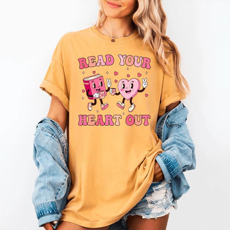 Read Your Heart Out Teacher Valentine Book Women's Comfort Colors T-Shirt