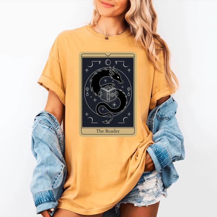 The Reader Tarot Card Mystic Dragon Book Magic Women's Comfort Colors T-Shirt