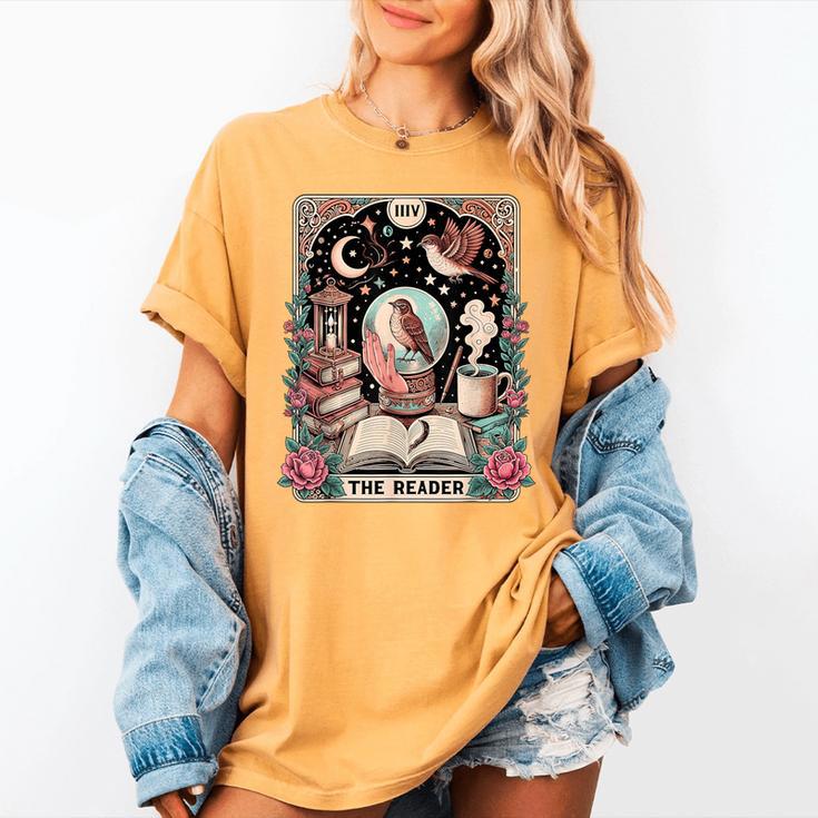 The Reader Tarot Card Shirt Bird Book Lover Bookworm Women's Comfort Colors T-Shirt The Reader Tarot Card Shirt Bird Book Lover Bookworm Women's Comfort Colors T-Shirt