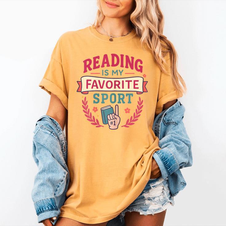 Reading Is My Favorite Sport Book Lover Keepsake For Women Women's Comfort Colors T-Shirt Reading Is My Favorite Sport Book Lover Keepsake For Women Women's Comfort Colors T-Shirt