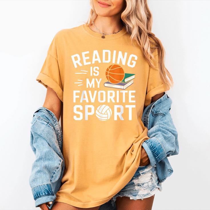 Reading Is My Favorite Sport Reading Book Lover Reader Women's Comfort Colors T-Shirt