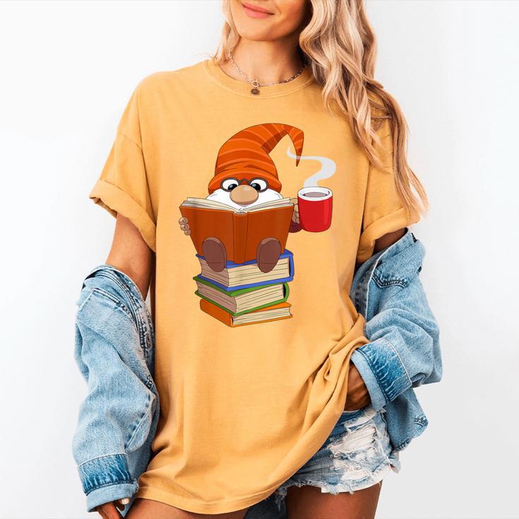 Reading Lover Book Graphic Gnome Women's Comfort Colors T-Shirt Reading Lover Book Graphic Gnome Women's Comfort Colors T-Shirt