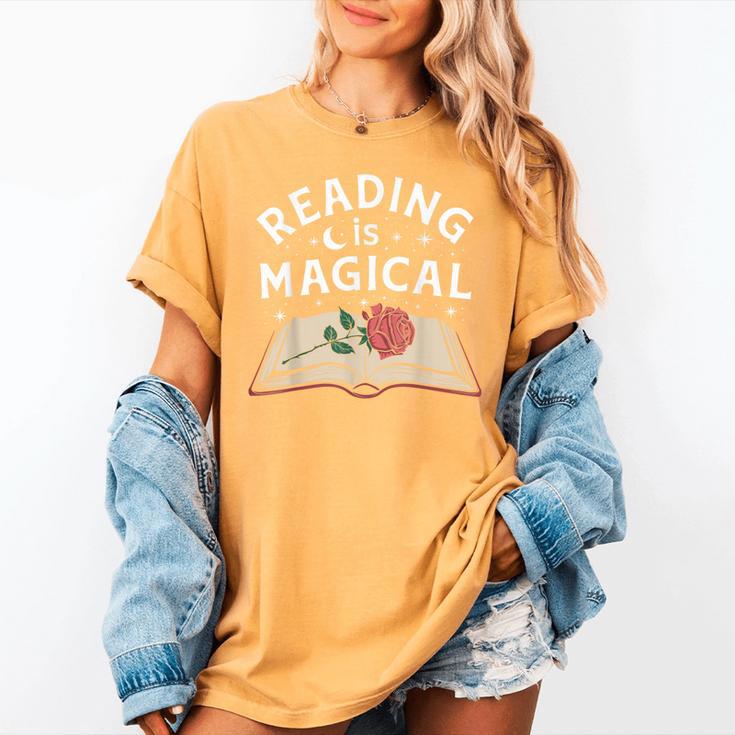 Reading Is Magical Book Lover Bookworm Librarian Library Day Women's Comfort Colors T-Shirt Reading Is Magical Book Lover Bookworm Librarian Library Day Women's Comfort Colors T-Shirt
