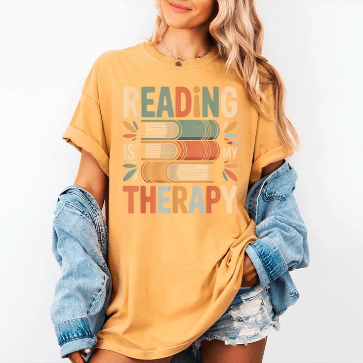 Reading Is My Therapy Book Lover Women's Comfort Colors T-Shirt