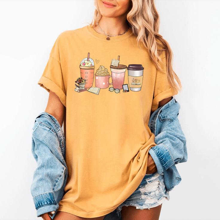 Reading Tea Coffee And Books Women's Comfort Colors T-Shirt