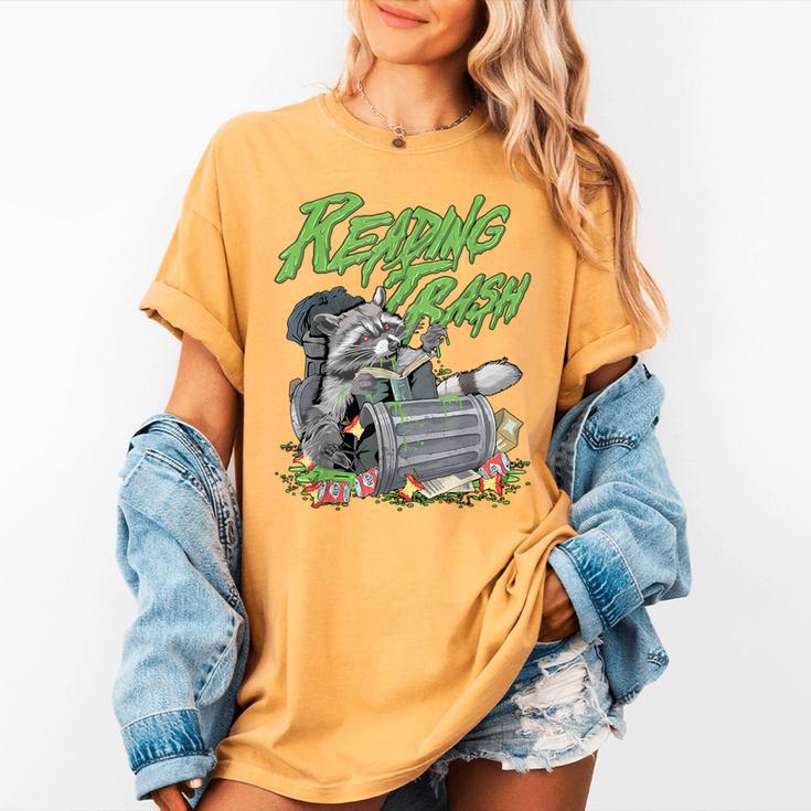 Reading Trash Racoon Bookworm Bookish Librarian Book Lover Women's Comfort Colors T-Shirt Reading Trash Racoon Bookworm Bookish Librarian Book Lover Women's Comfort Colors T-Shirt