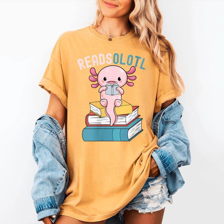 Reads Alotl Shirt Kids Readsolotl Read Axolotl Shirt Books Women's Comfort Colors T-Shirt