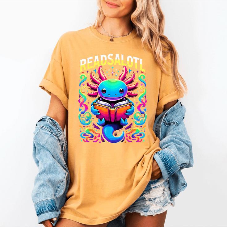 Readsalotl Axolotl Book Lovers Axolotls Women's Comfort Colors T-Shirt