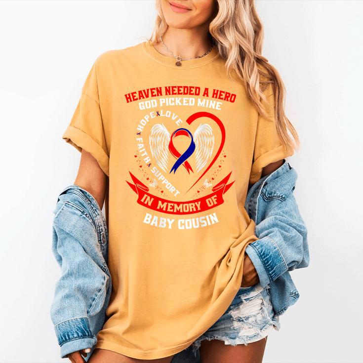 Red CHD Heart Disease Awareness Shirts In Memory Of Cousin Women's Comfort Colors T-Shirt