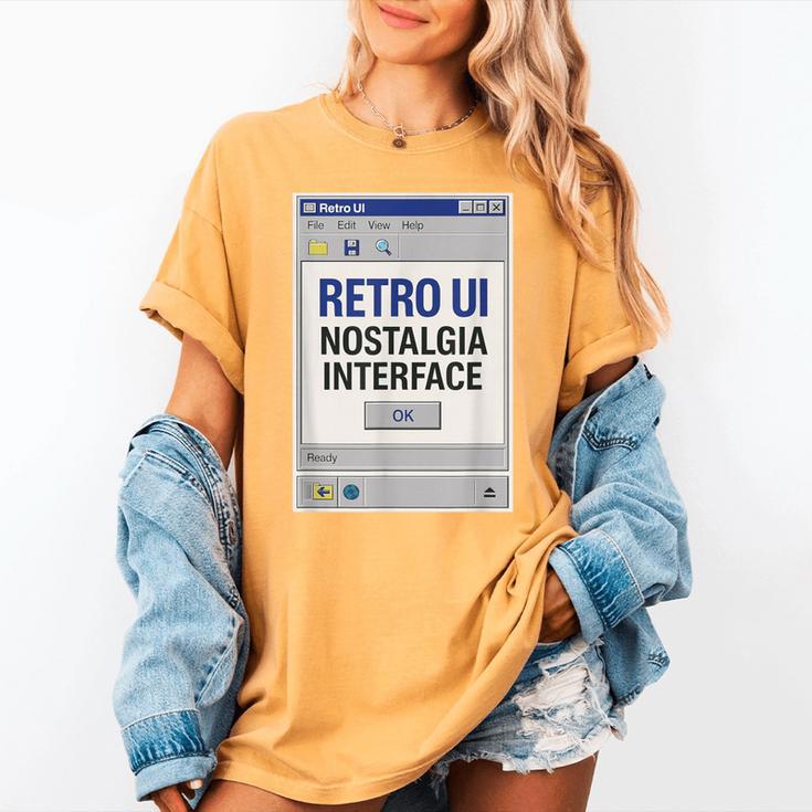 Retro Computer Dialog Box 90s Desktop Interface Nostalgia Women's Comfort Colors T-Shirt
