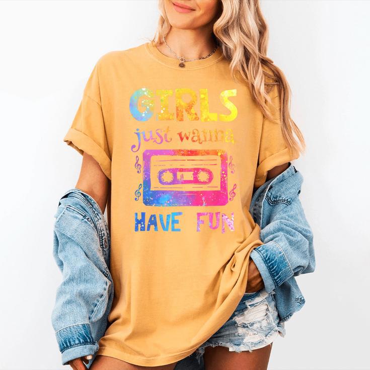 Retro Girls Just Wanna Have Fun Nostalgia 1980s 80's Premium Tri-Blend Women's Comfort Colors T-Shirt