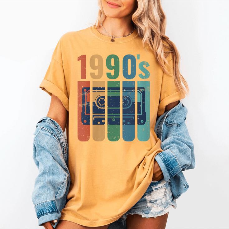 Retro Nineties Style Audio Tape Nostalgia Year 1990 Women's Comfort Colors T-Shirt