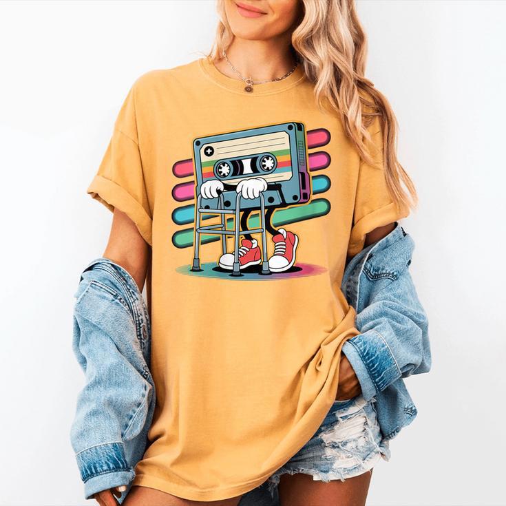 Retro Old Cassette Tape Cartoon With Walker Nostalgia Women's Comfort Colors T-Shirt