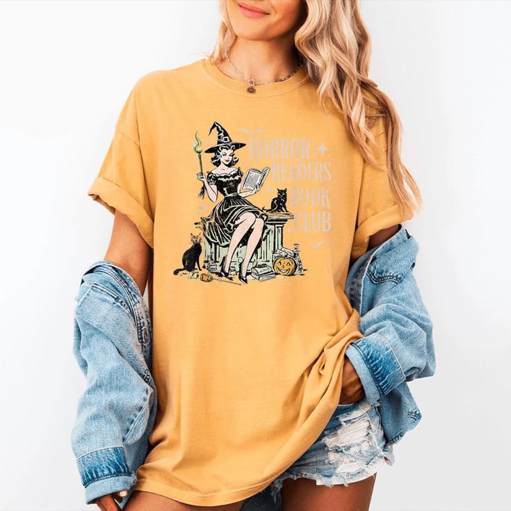 Retro Scary Horror Readers Book Club Spooky Halloween Women's Comfort Colors T-Shirt