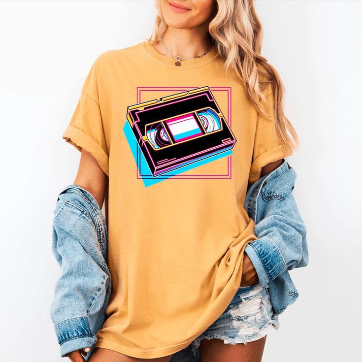Retro VHS Vaporwave Video Cassette Nostalgia Geek Chic Premium Tri-Blend Women's Comfort Colors T-Shirt