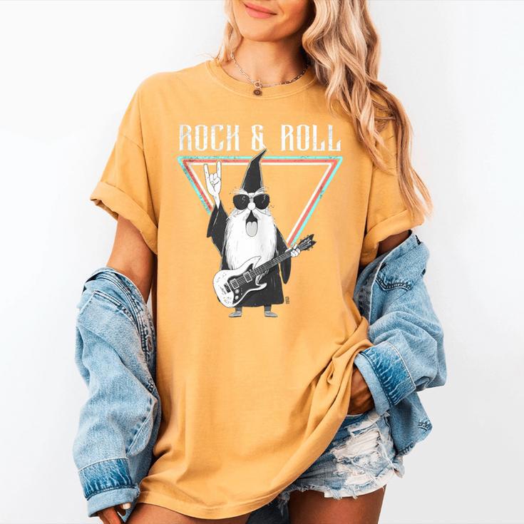 Rock & Roll Wizard Music Nostalgia Women's Comfort Colors T-Shirt Rock & Roll Wizard Music Nostalgia Women's Comfort Colors T-Shirt