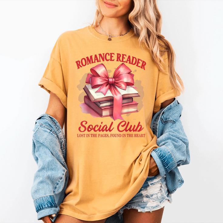Romance Book Reading Bookish Romance Reader Social Club Women's Comfort Colors T-Shirt Romance Book Reading Bookish Romance Reader Social Club Women's Comfort Colors T-Shirt