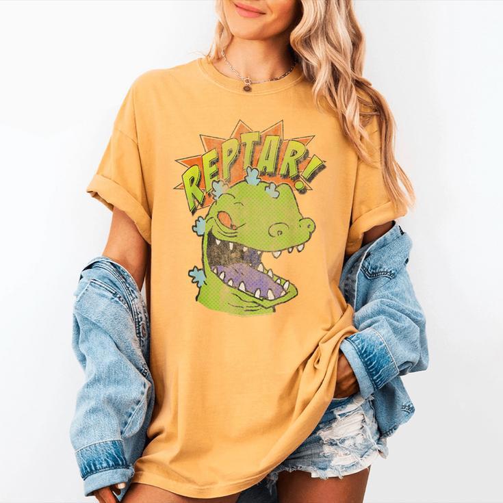 Rugrats Reptar Distressed Comic Book Style Cartoon Women's Comfort Colors T-Shirt