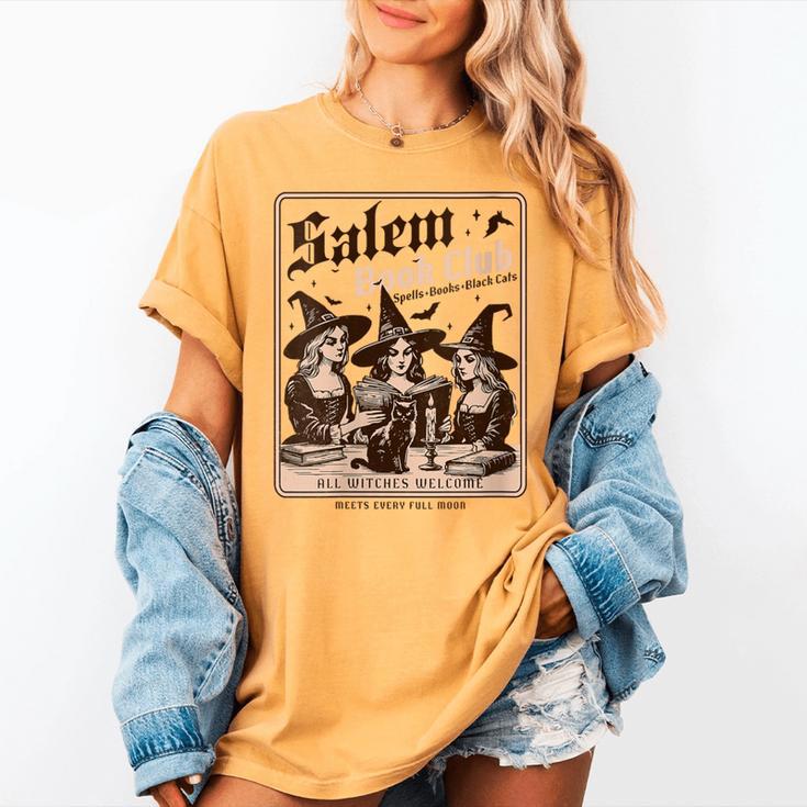 Salem Book Club Bookish Halloween Retro Salem Witch Book Women's Comfort Colors T-Shirt