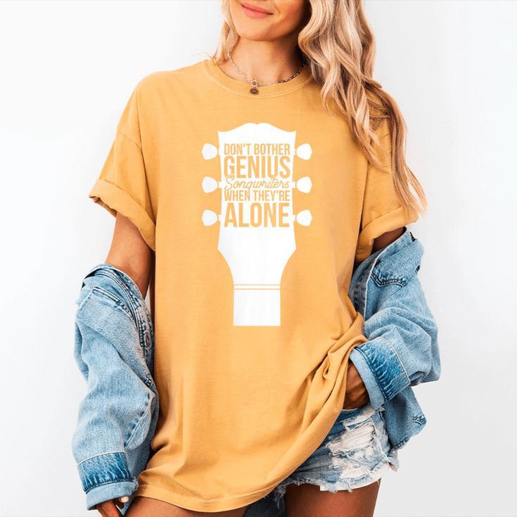 Sarcastic Jokes Genius Songwriters Are Introvert Guitarist Women's Comfort Colors T-Shirt Sarcastic Jokes Genius Songwriters Are Introvert Guitarist Women's Comfort Colors T-Shirt