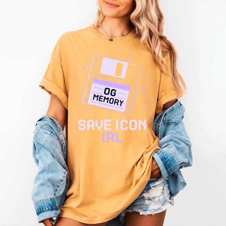 Save Icon IRL Retro Tech Humor Floppy Disk 90s Nostalgia Women's Comfort Colors T-Shirt