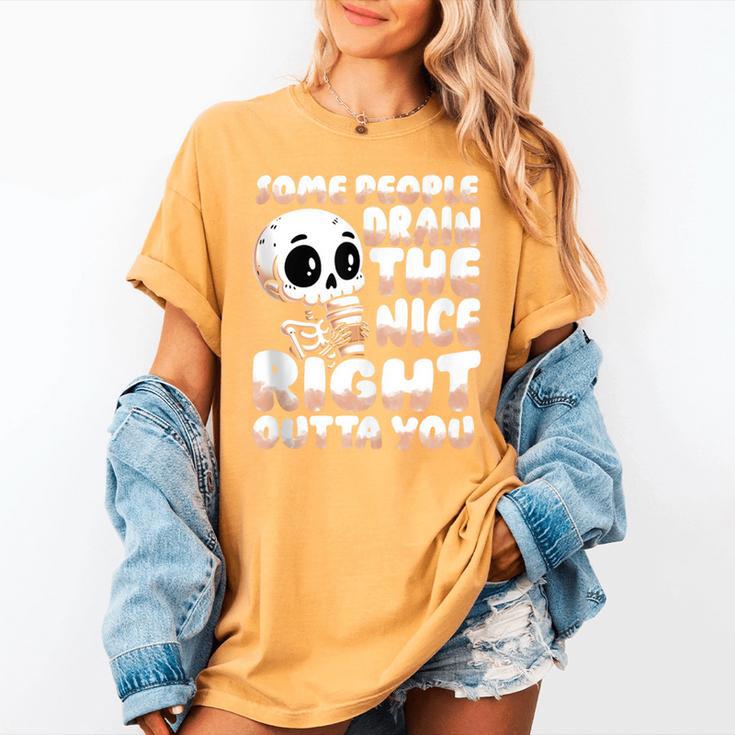 Skeleton Coffee Lover Introvert Women's Comfort Colors T-Shirt