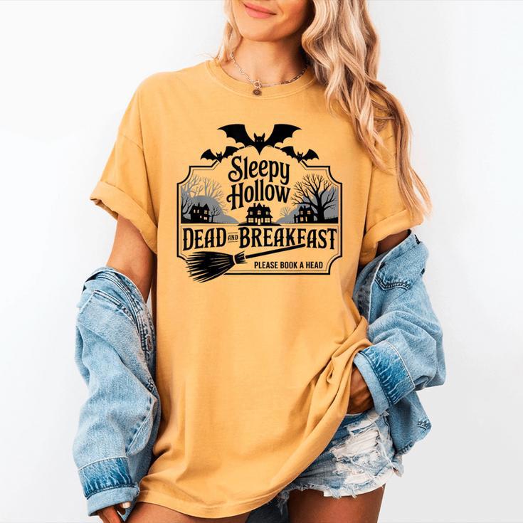 Sleepy Hollow Dead And Breakfast Please Book A Head Women's Comfort Colors T-Shirt Sleepy Hollow Dead And Breakfast Please Book A Head Women's Comfort Colors T-Shirt