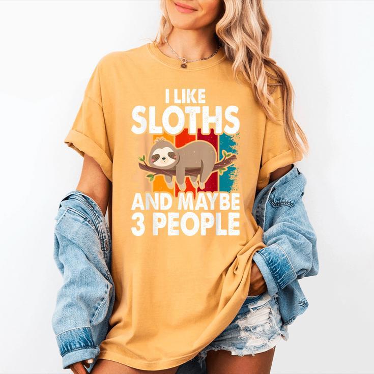 Sloth For Sloth Lover Men Women Kids Introvert Women's Comfort Colors T-Shirt