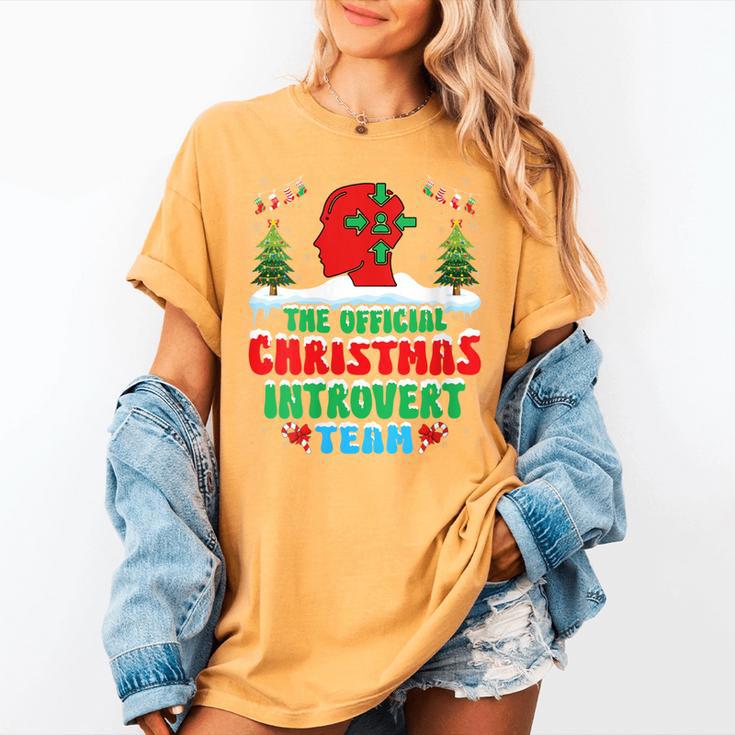 Snow Christmas Introvert Team Introverted Introvert Xmas Women's Comfort Colors T-Shirt Snow Christmas Introvert Team Introverted Introvert Xmas Women's Comfort Colors T-Shirt