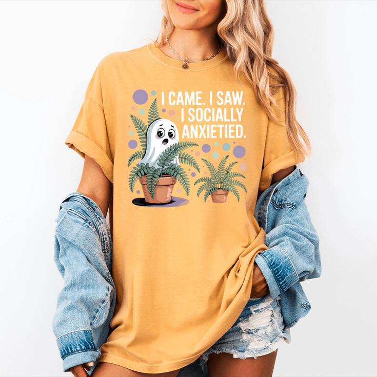 Social Anxiety Introvert Nervous Awkward Socially Women's Comfort Colors T-Shirt