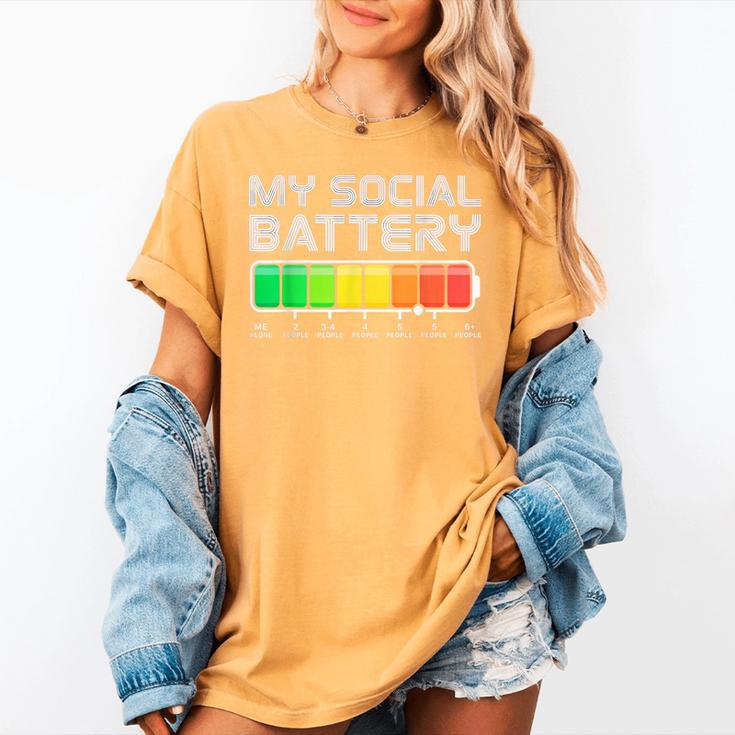 Social Battery Low Energy Antisocial Introvert Women's Comfort Colors T-Shirt