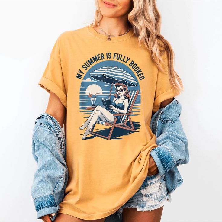 My Summer Is Fully Booked Fun Girls Summer Book Lovers Women's Comfort Colors T-Shirt My Summer Is Fully Booked Fun Girls Summer Book Lovers Women's Comfort Colors T-Shirt