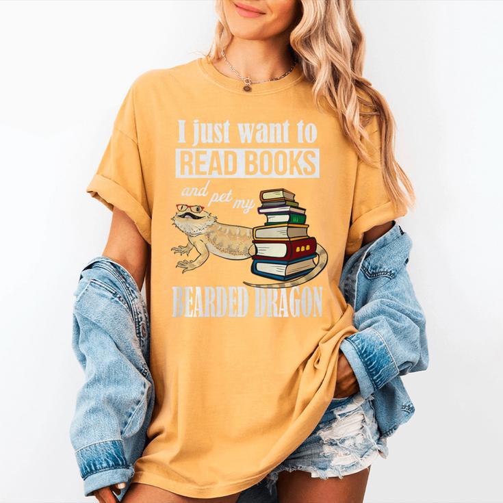 Tiny Dinosaur Read Books & Pet My Bearded Dragon Lover Premium Tri-Blend Women's Comfort Colors T-Shirt