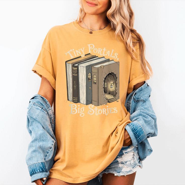 Tiny Portals Big Stories Book Nook Fantasy Gateway Women's Comfort Colors T-Shirt