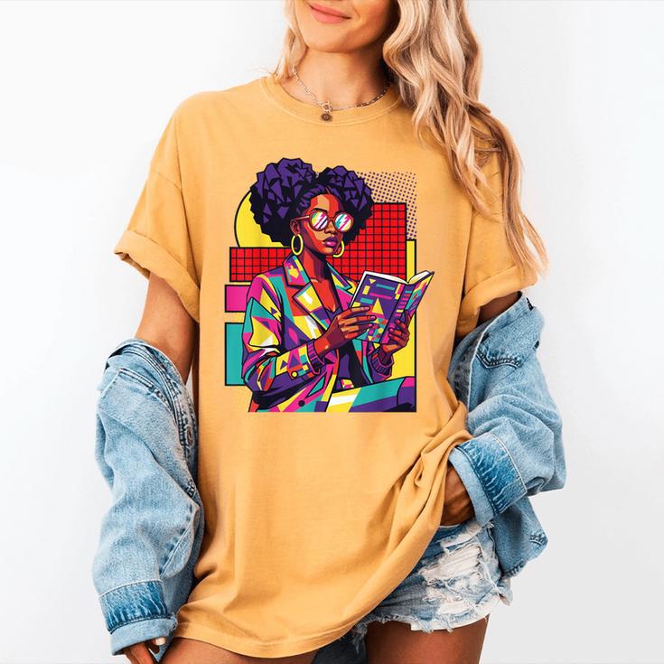History Woman Reading Book Geometric Girl Educated Women's Comfort Colors T-Shirt