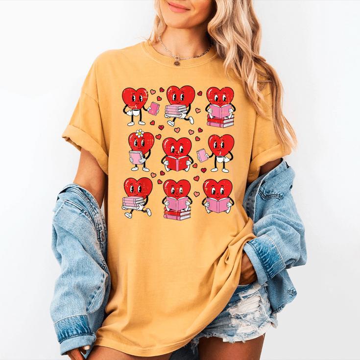 Valentines Day Librarian Heart Reading Book Women Men Kids Women's Comfort Colors T-Shirt Valentines Day Librarian Heart Reading Book Women Men Kids Women's Comfort Colors T-Shirt