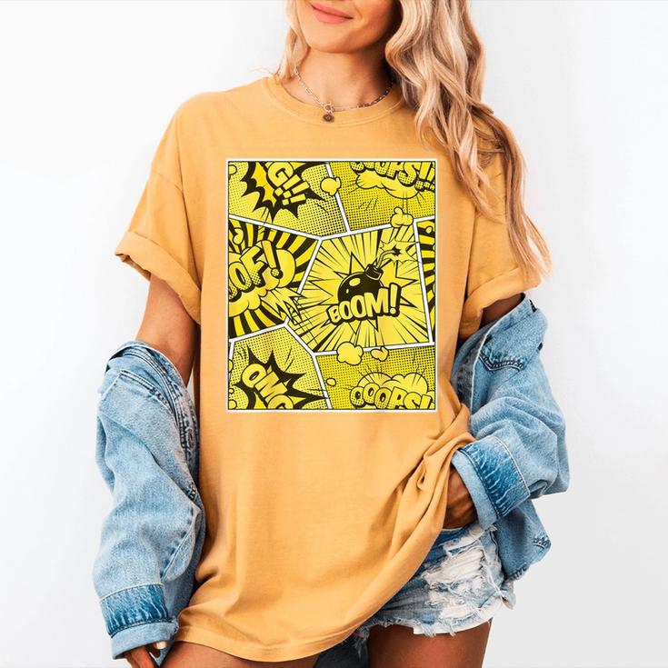 Varsity-Gold Yellow Comic Book University Varsity-Gold Women's Comfort Colors T-Shirt