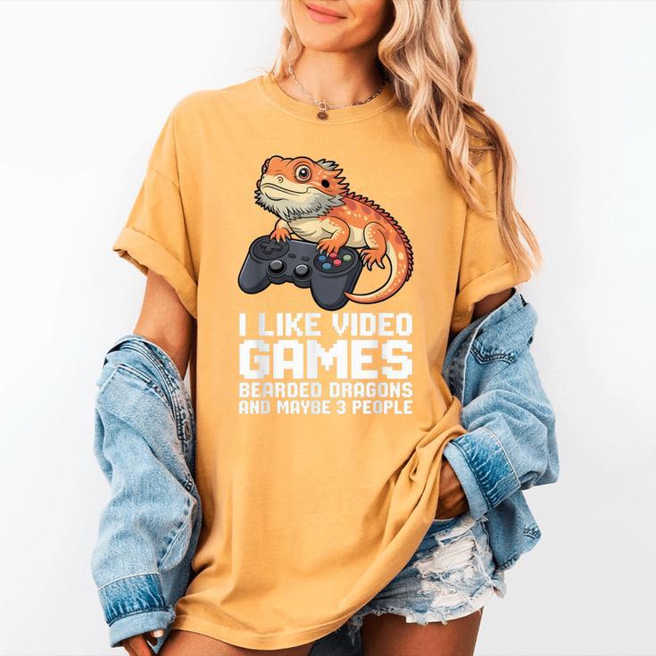 I Like Video Games Bearded Dragon Gamer Introvert Mood Women's Comfort Colors T-Shirt I Like Video Games Bearded Dragon Gamer Introvert Mood Women's Comfort Colors T-Shirt