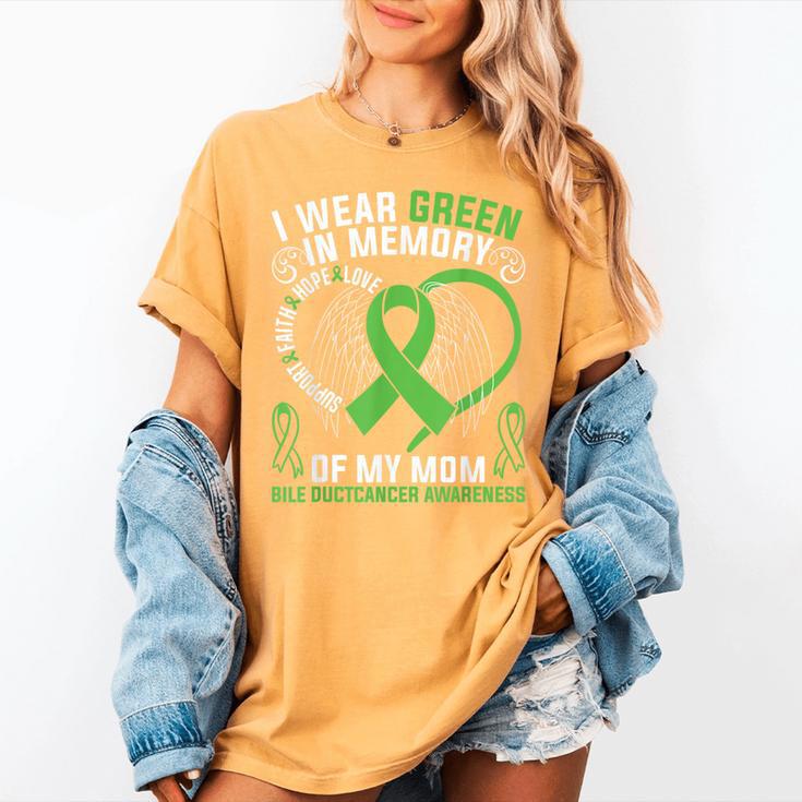 I Wear Green In Memory Of My Mom Bile Duct Cancer Awareness Women's Comfort Colors T-Shirt I Wear Green In Memory Of My Mom Bile Duct Cancer Awareness Women's Comfort Colors T-Shirt
