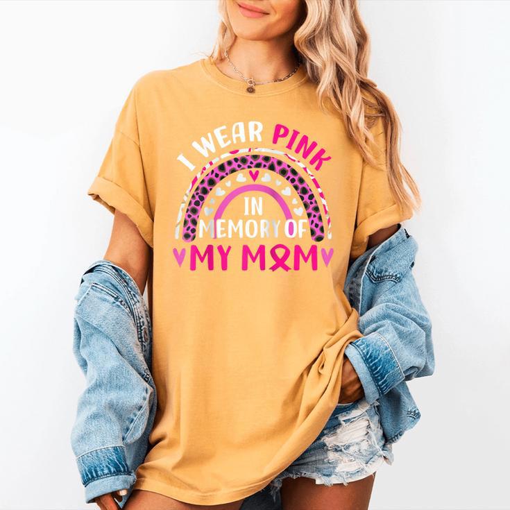 I Wear Pink In Memory Of My Mom Breast Cancer Awareness Raglan Baseball Tee Women's Comfort Colors T-Shirt