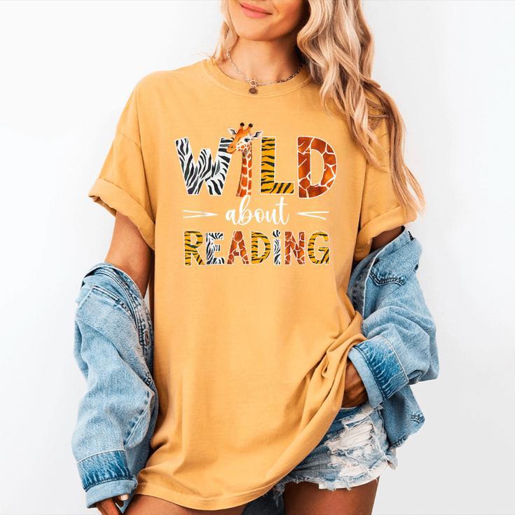 Wild About Reading Books Reader Teachers Kids Librarian Women's Comfort Colors T-Shirt Wild About Reading Books Reader Teachers Kids Librarian Women's Comfort Colors T-Shirt