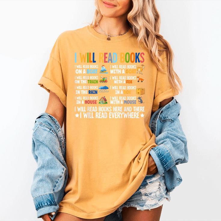 I Will Read Books On A Boat Fun Reading Lover Women's Comfort Colors T-Shirt