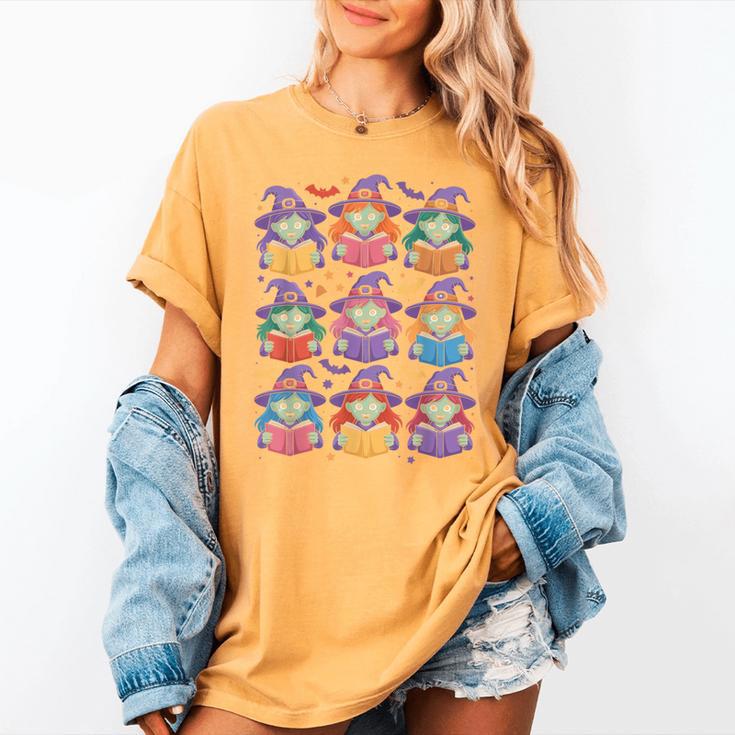 Witches Reading Books Halloween Cute Teens Kids Women's Comfort Colors T-Shirt Witches Reading Books Halloween Cute Teens Kids Women's Comfort Colors T-Shirt