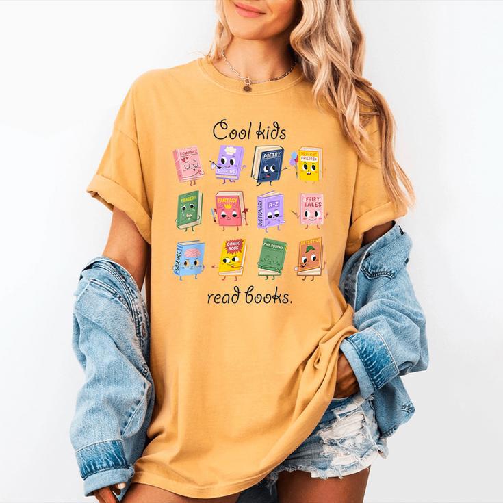 Women Cool Kids Read Books Teacher Back To School Librarian Women's Comfort Colors T-Shirt