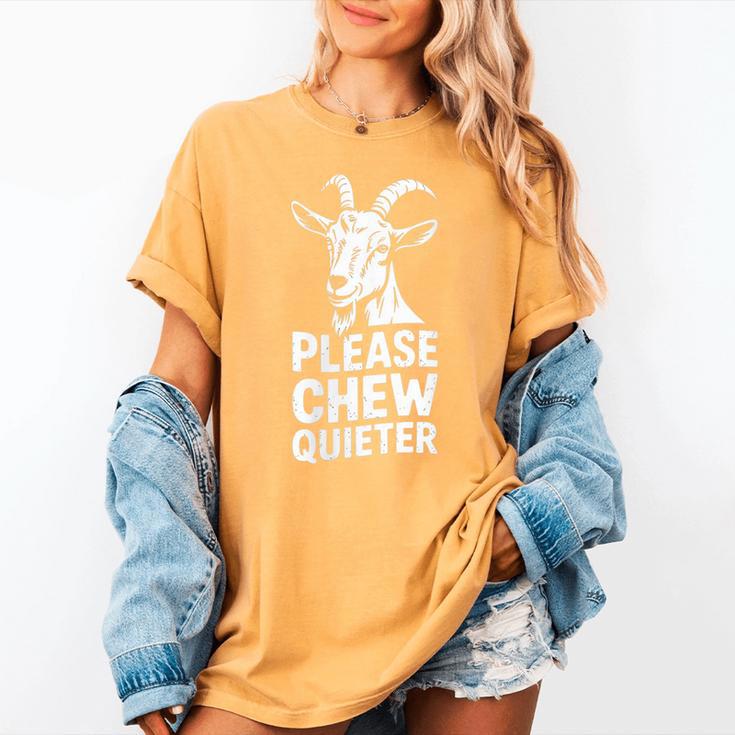 Women's Please Chew Quieter Introvert Quietness Silence Lover Women's Comfort Colors T-Shirt