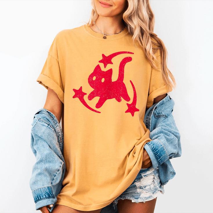 Yk2 Grunge Scary Cat With Shooting Stars 90s Nostalgia Women's Comfort Colors T-Shirt