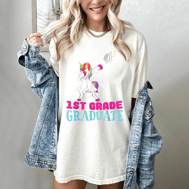 1st Grade Graduation Dabbing Unicorn Lover T-Shirt Kids Women's Comfort Colors T-Shirt