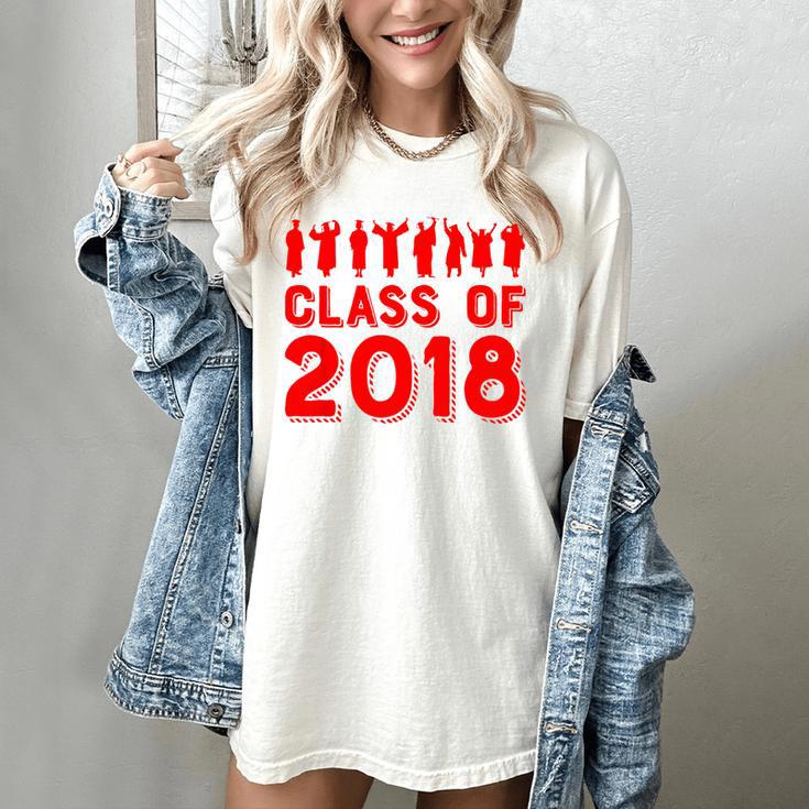 & Red Class Of 2018 Senior Graduation T Shirt Women's Comfort Colors T-Shirt