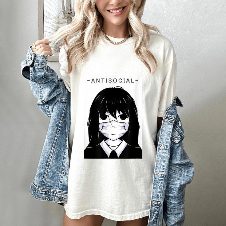 Anime Antisocial Introvert I Hate People Anti Social EMD Women's Comfort Colors T-Shirt