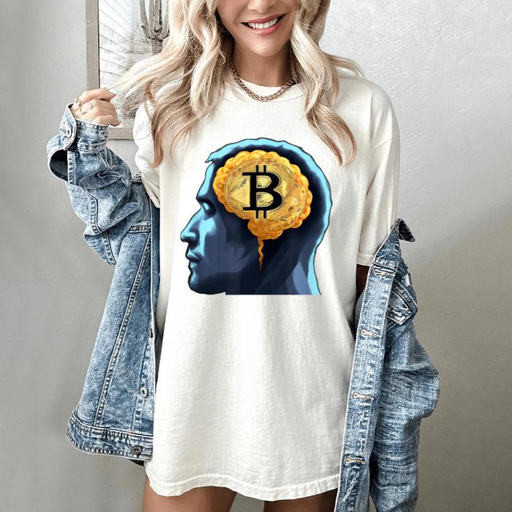 Bitcoin Human Brain Memory Clever Smart Intelligence Women's Comfort Colors T-Shirt